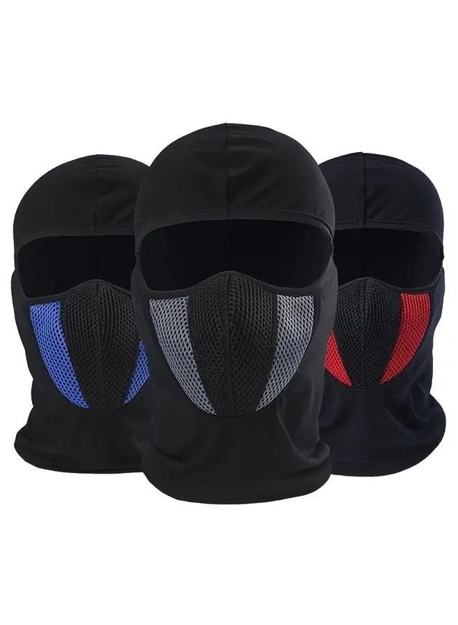 Black Outdoor Mesh Face Shield for Cycling and Motorcycling - Image 1